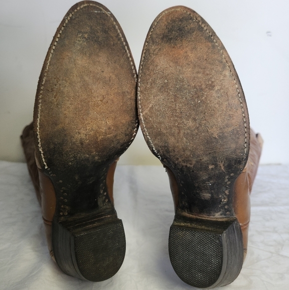 60s Ostrich Leather Western Cowboy Boots - Picture 8 of 16